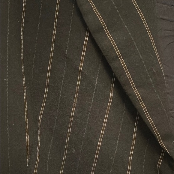 Navy wool Pinstripe Blazer - Picture 3 of 4